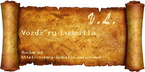 Vozáry Ludmilla névjegykártya